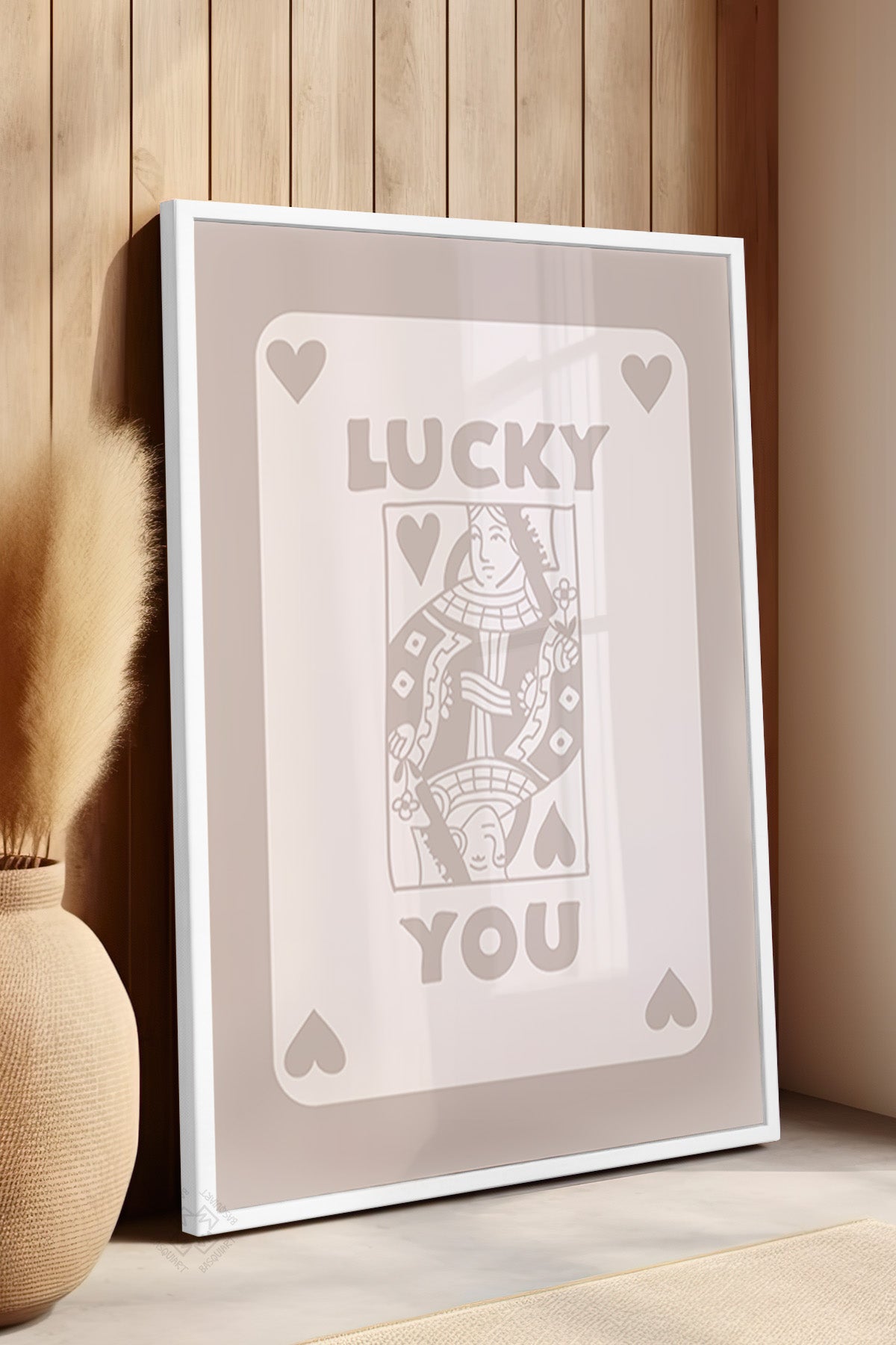 Lucky You Serisi Beyaz Çerçeveli Poster, Tablo Duvar Dekoru No:4