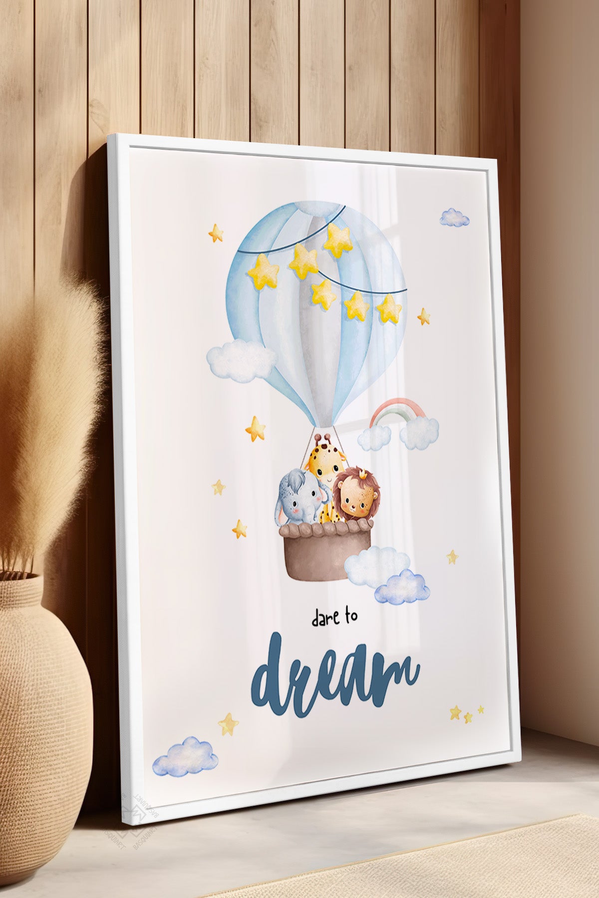 Çocuk Odası, Bebek Odası Beyaz Çerçeveli Poster, Tablo No:23