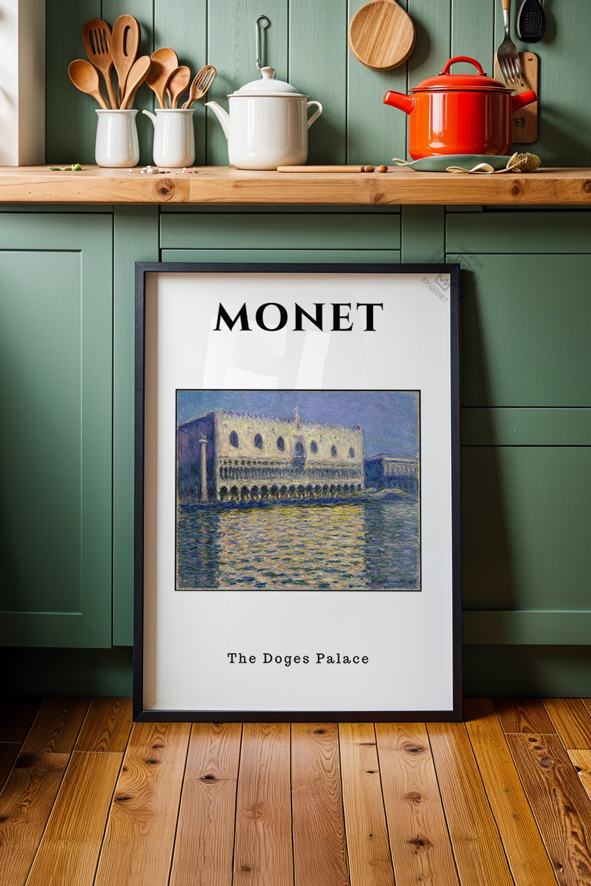 Claude Monet Serisi Siyah Çerçeveli Poster, Tablo Duvar Dekoru No:17