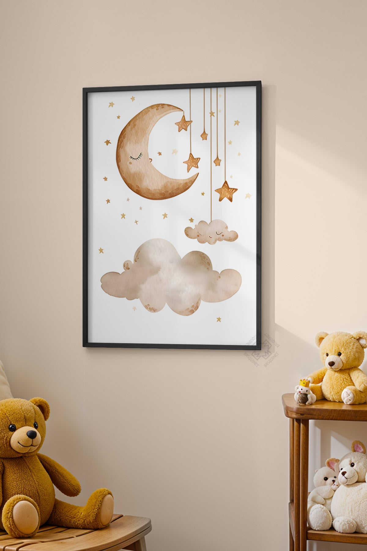Çocuk Odası, Bebek Odası Siyah Çerçeveli Poster, Tablo No:95