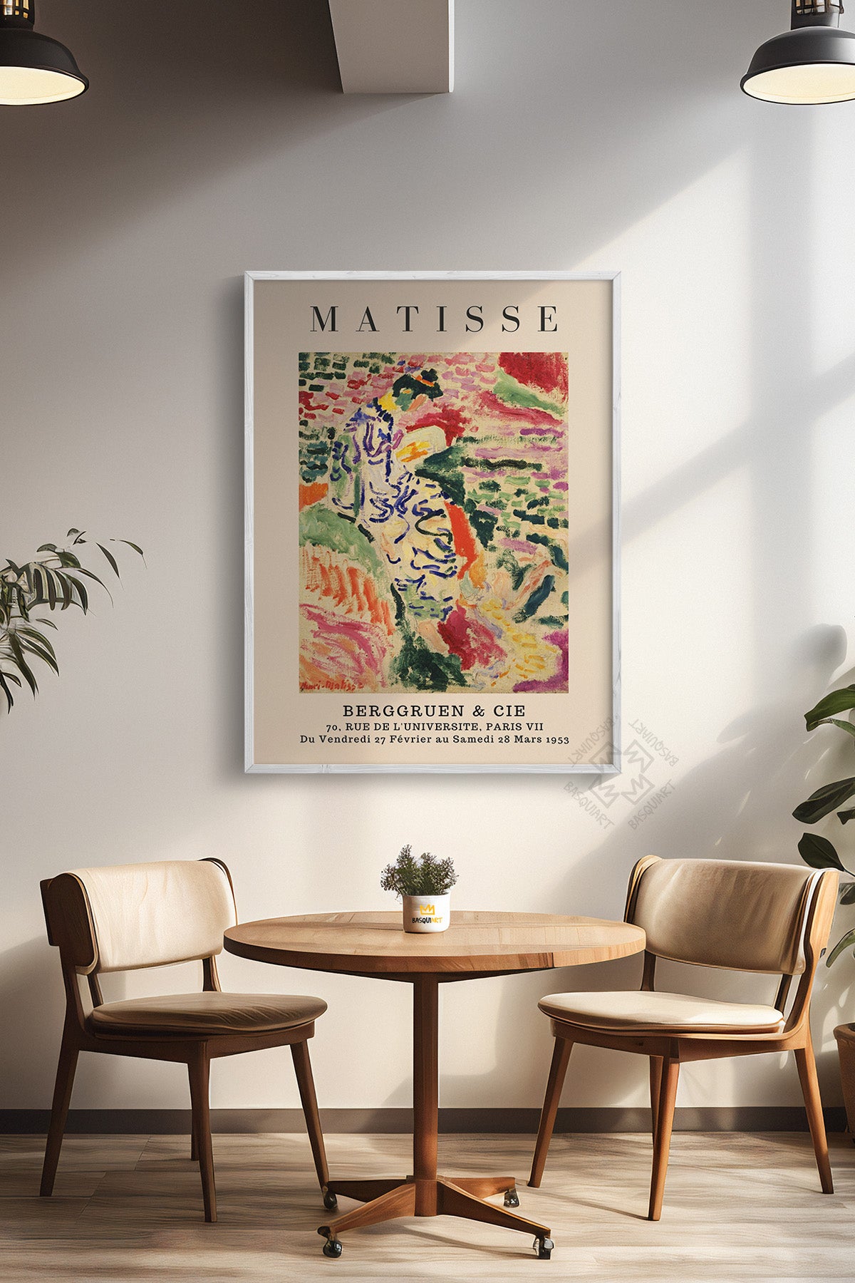 Henri Matisse Serisi Beyaz Çerçeveli Poster, Tablo Duvar Dekoru No:13