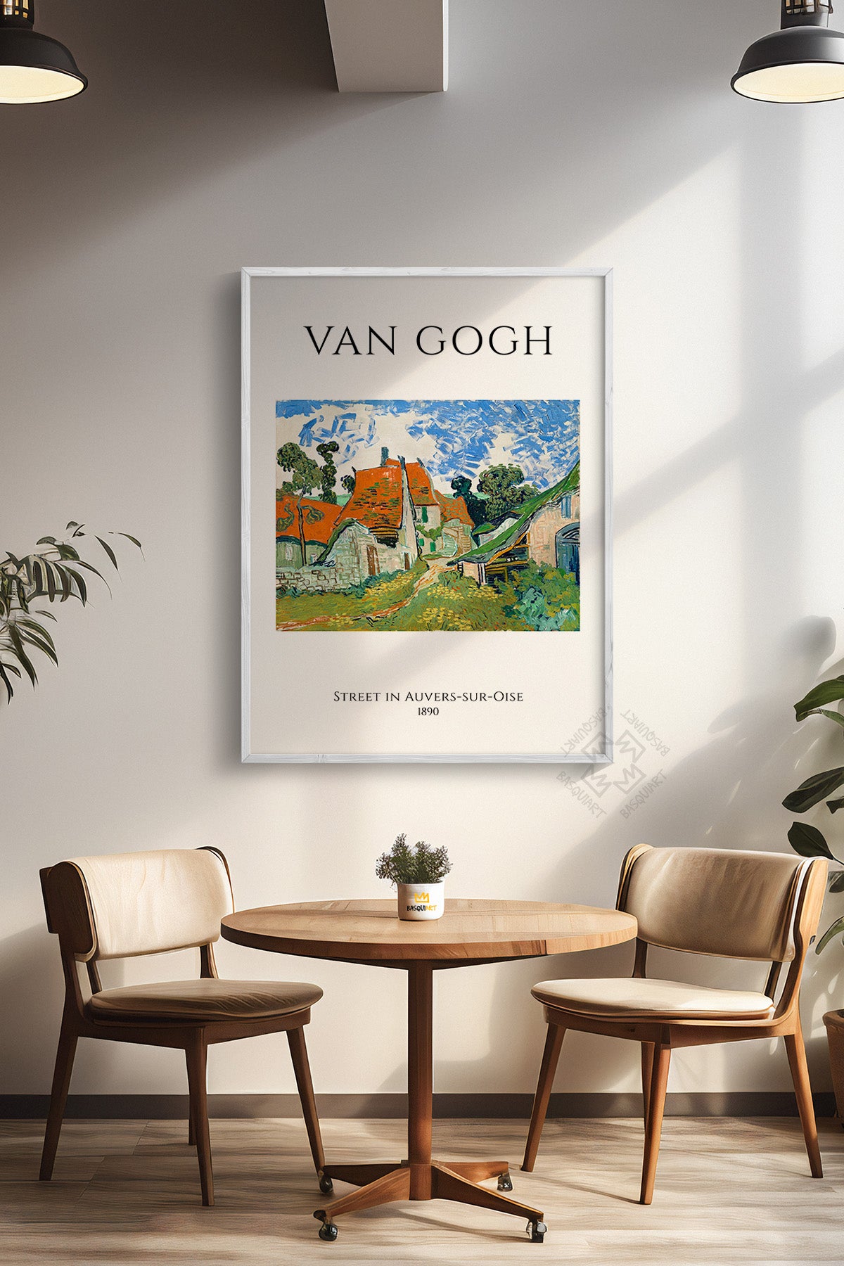Vincent Van Gogh Serisi Beyaz Çerçeveli Poster, Tablo Duvar Dekoru No:18