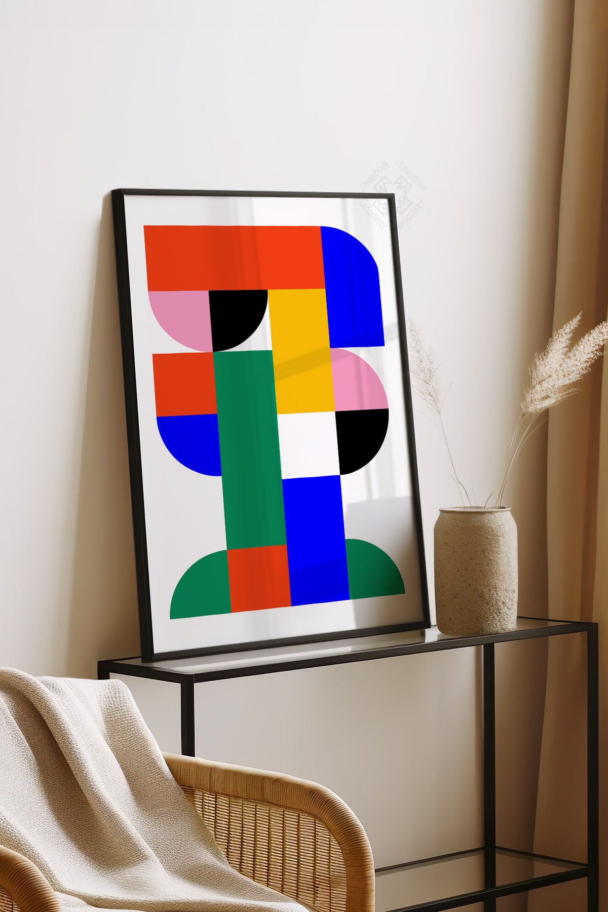 Bauhaus Serisi Siyah Çerçeveli Poster, Tablo No:14