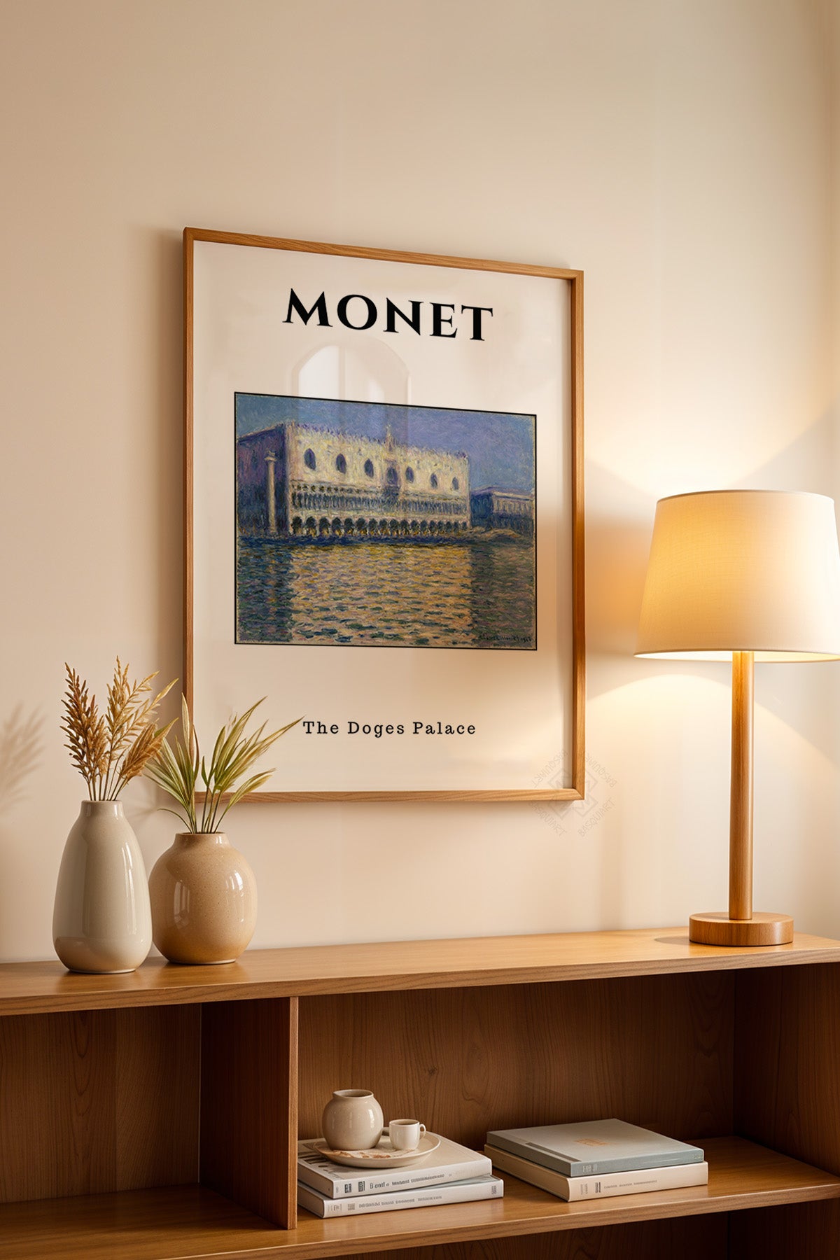Claude Monet Serisi Ahşap Çerçeveli Poster, Tablo Duvar Dekoru No:17