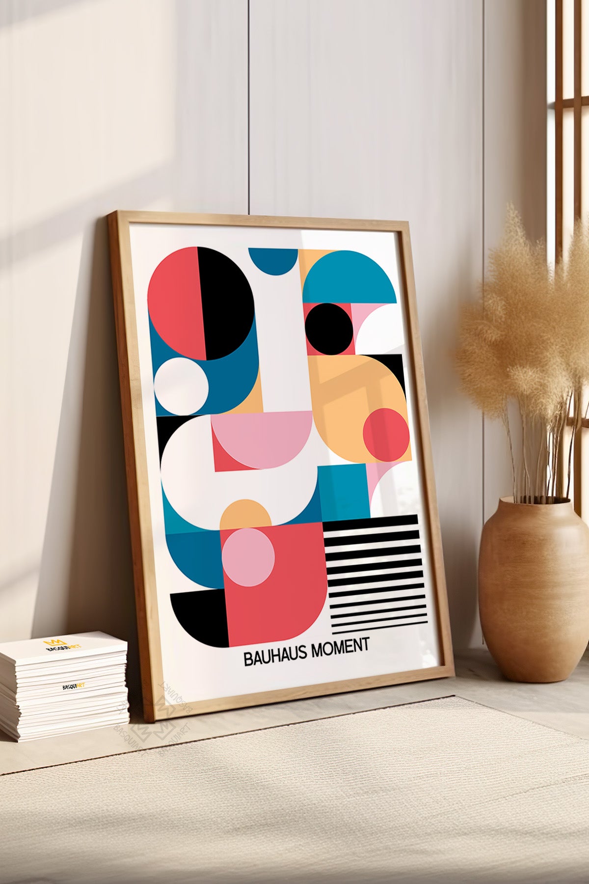 Bauhaus Serisi Ahşap Çerçeveli Poster, Tablo No:119