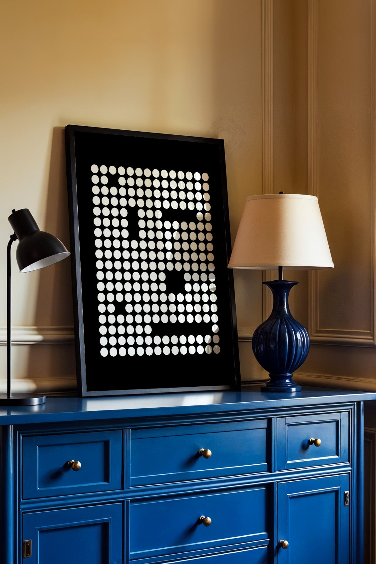 Bauhaus Serisi Siyah Çerçeveli Poster, Tablo No:40