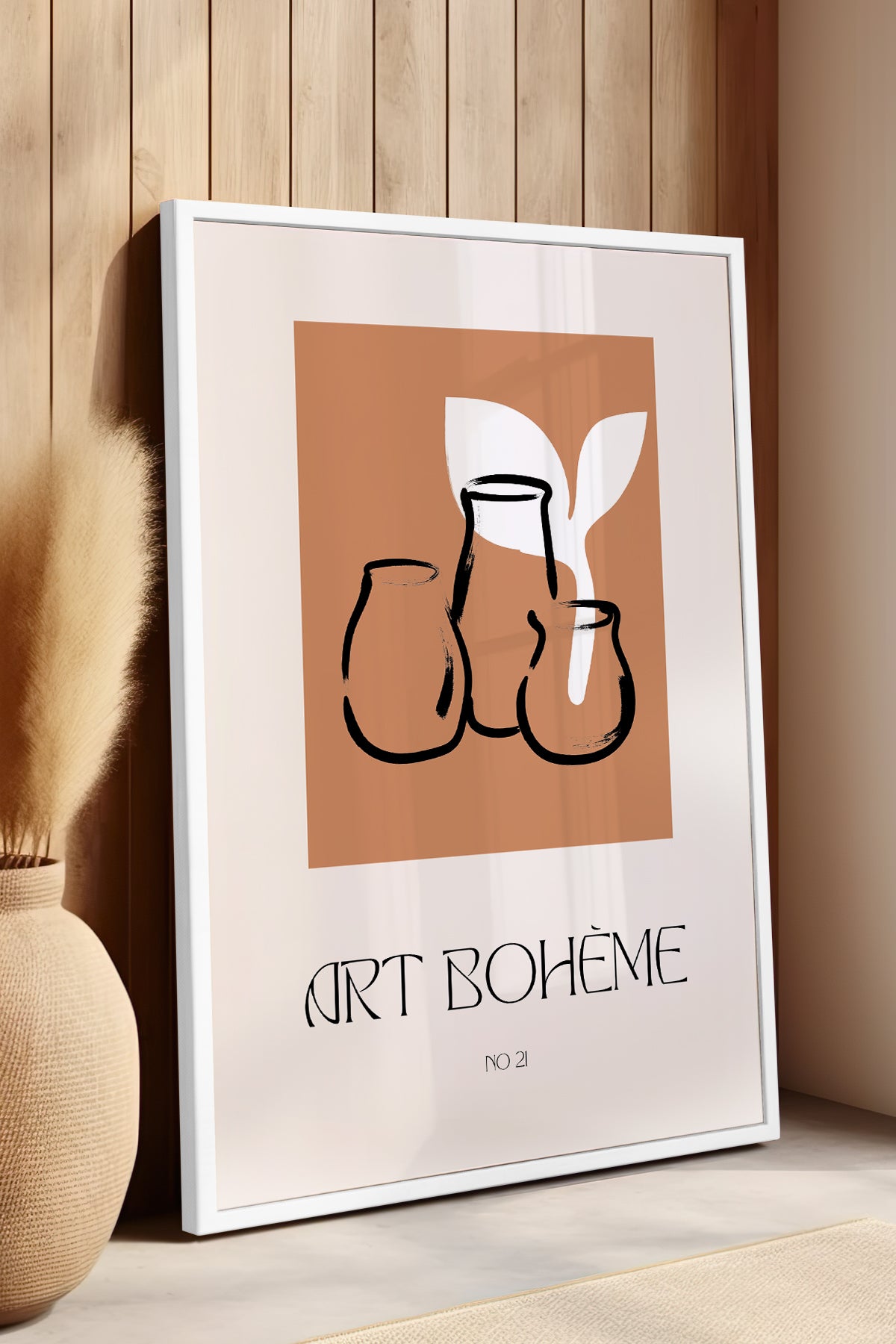 Bohemian Serisi Beyaz Çerçeveli Poster, Tablo No:69