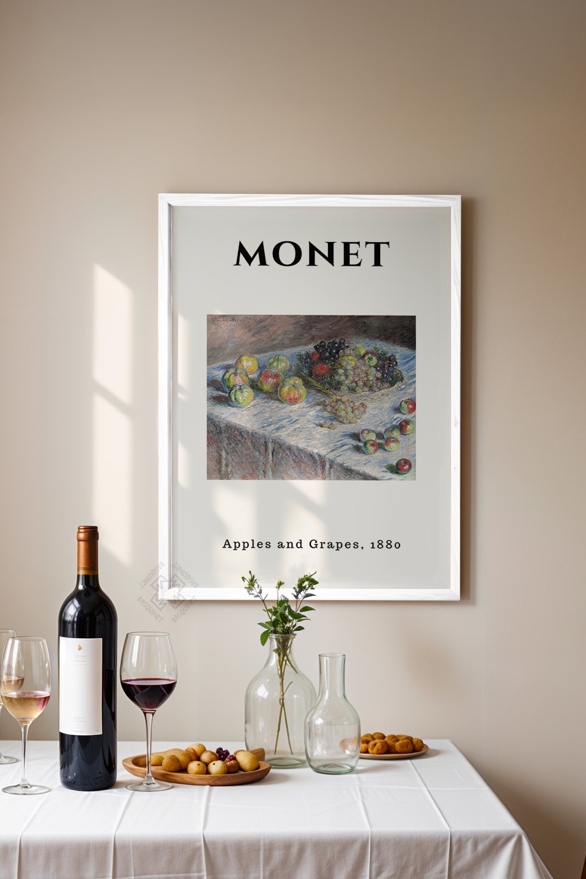 Claude Monet Serisi Beyaz Çerçeveli Poster, Tablo Duvar Dekoru No:7