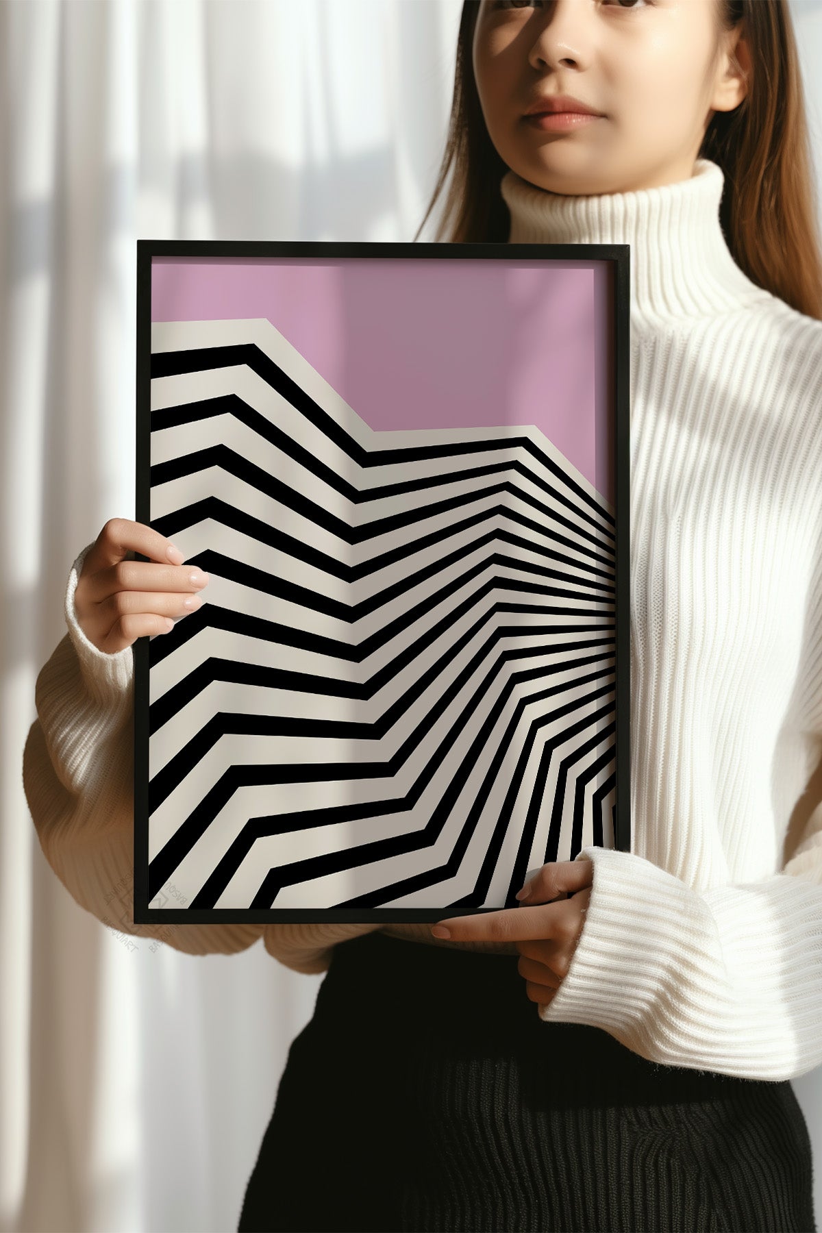 Bauhaus Serisi Siyah Çerçeveli Poster, Tablo No:64