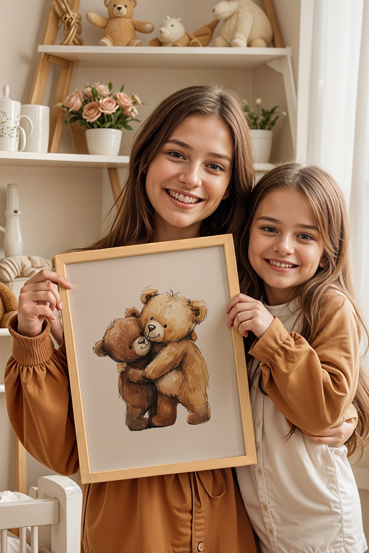Çocuk Odası, Bebek Odası Ahşap Çerçeveli Poster, Tablo No:81