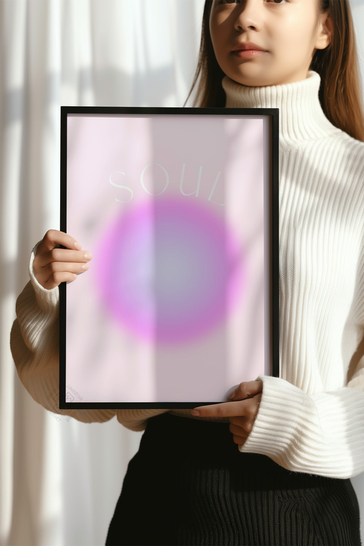 Aura Serisi Siyah Çerçeveli Poster, Tablo No:110