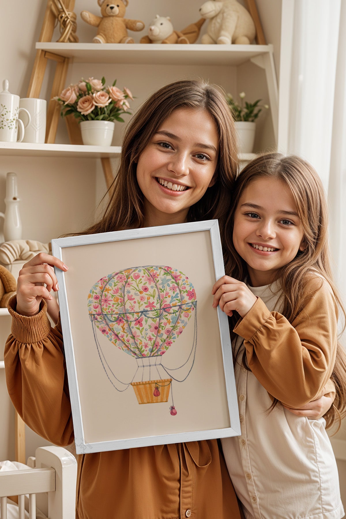 Çocuk Odası, Bebek Odası Beyaz Çerçeveli Poster, Tablo No:5