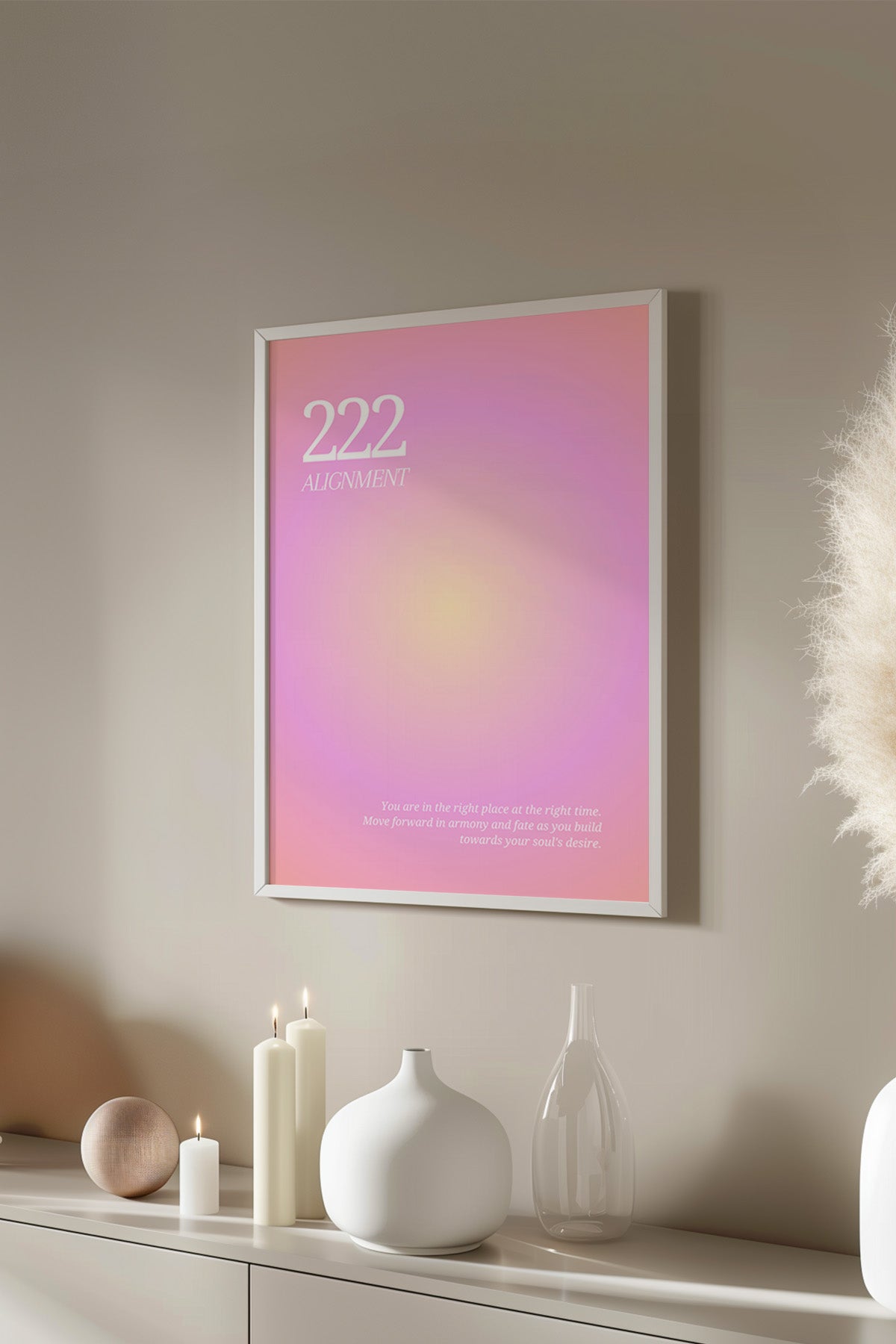 Aura Serisi Beyaz Çerçeveli Poster, Tablo No:164