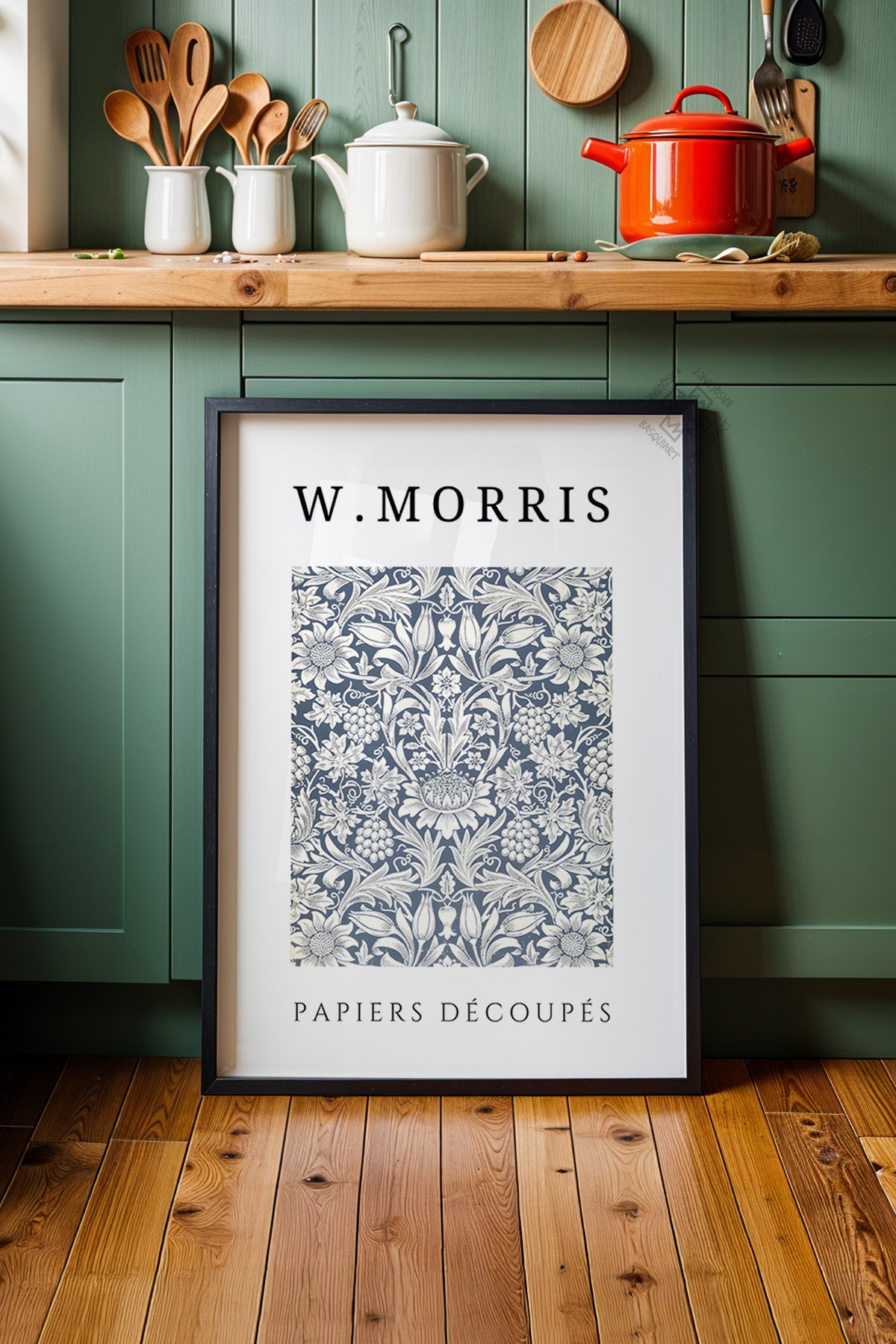 William Morris Serisi Siyah Çerçeveli Poster, Tablo Duvar Dekoru No:1