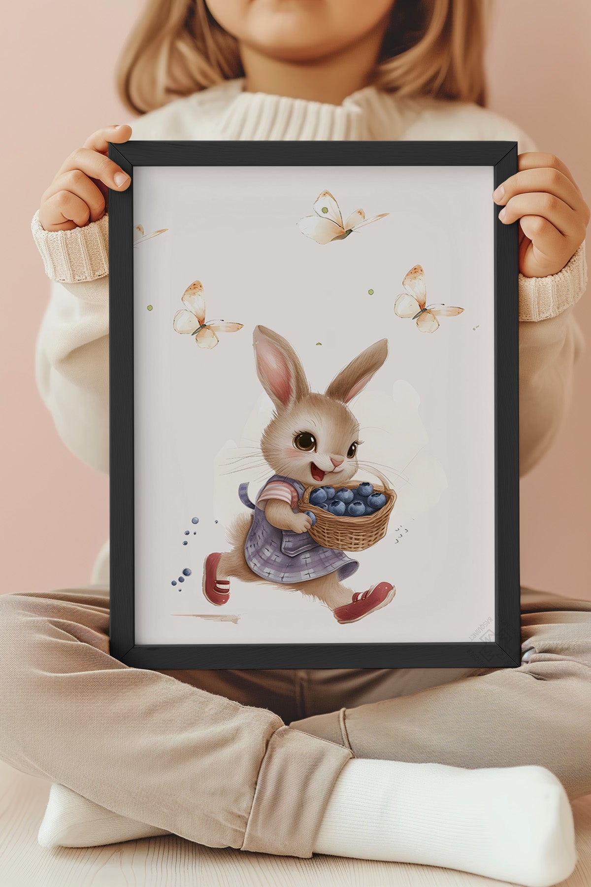 Çocuk Odası, Bebek Odası Siyah Çerçeveli Poster, Tablo No:56