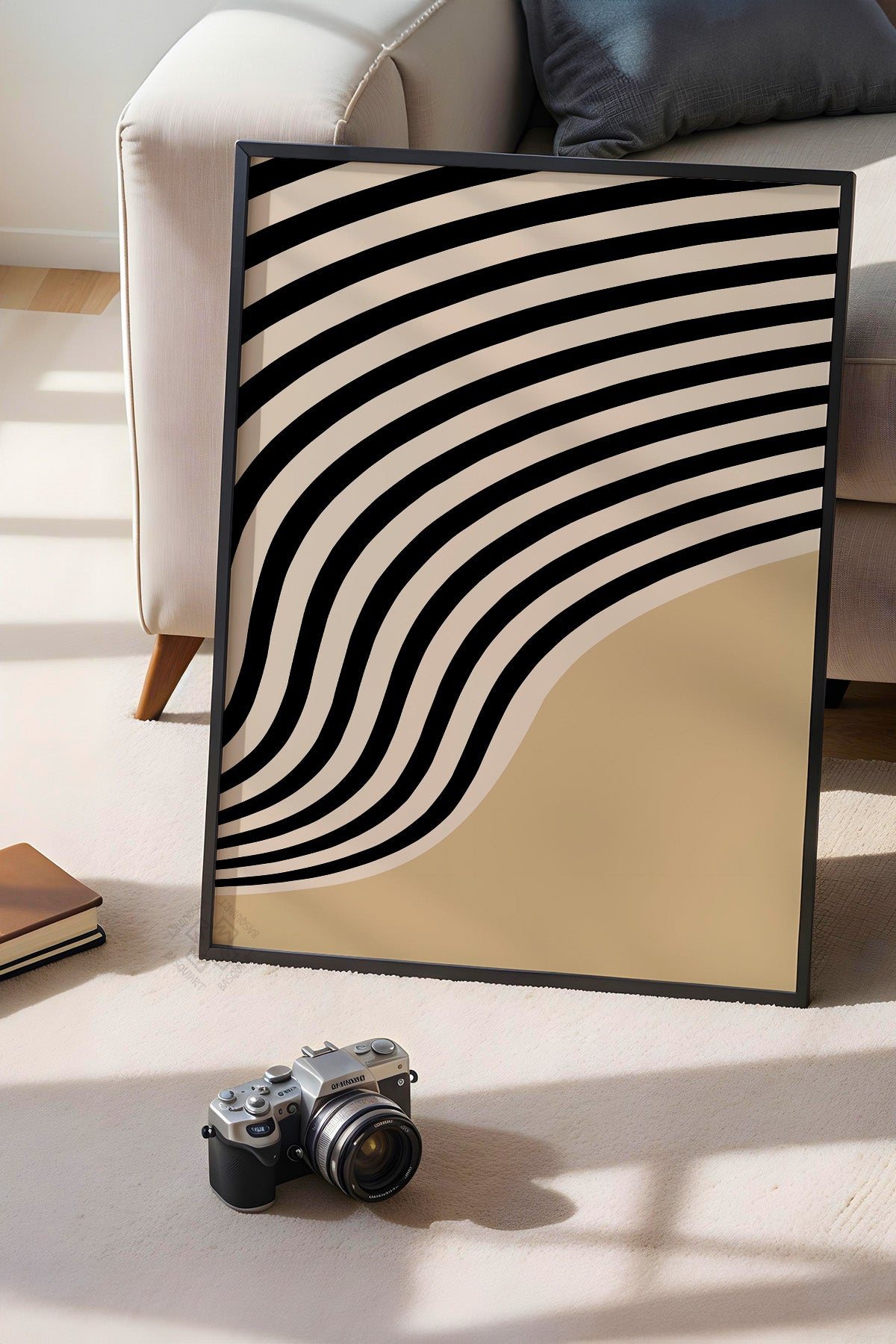 Bauhaus Serisi Siyah Çerçeveli Poster, Tablo No:66