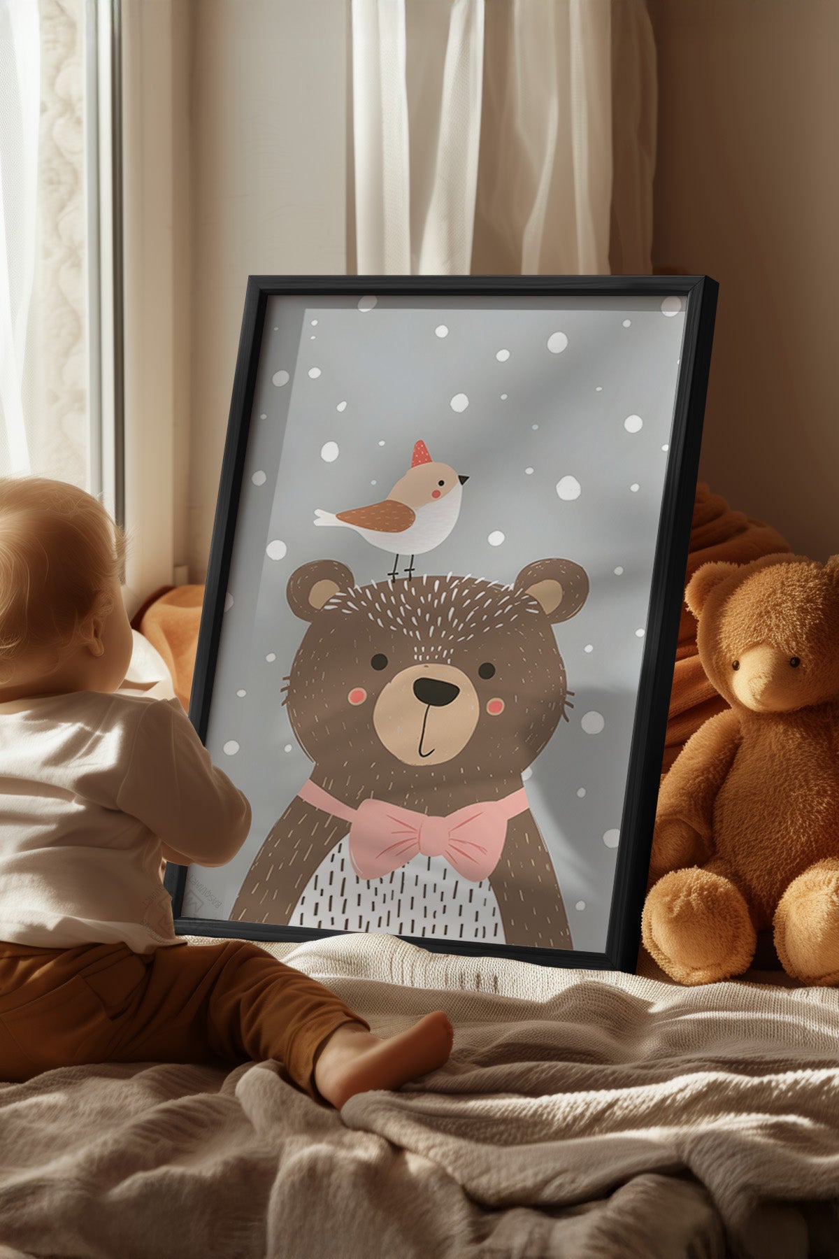 Çocuk Odası, Bebek Odası Siyah Çerçeveli Poster, Tablo No:72