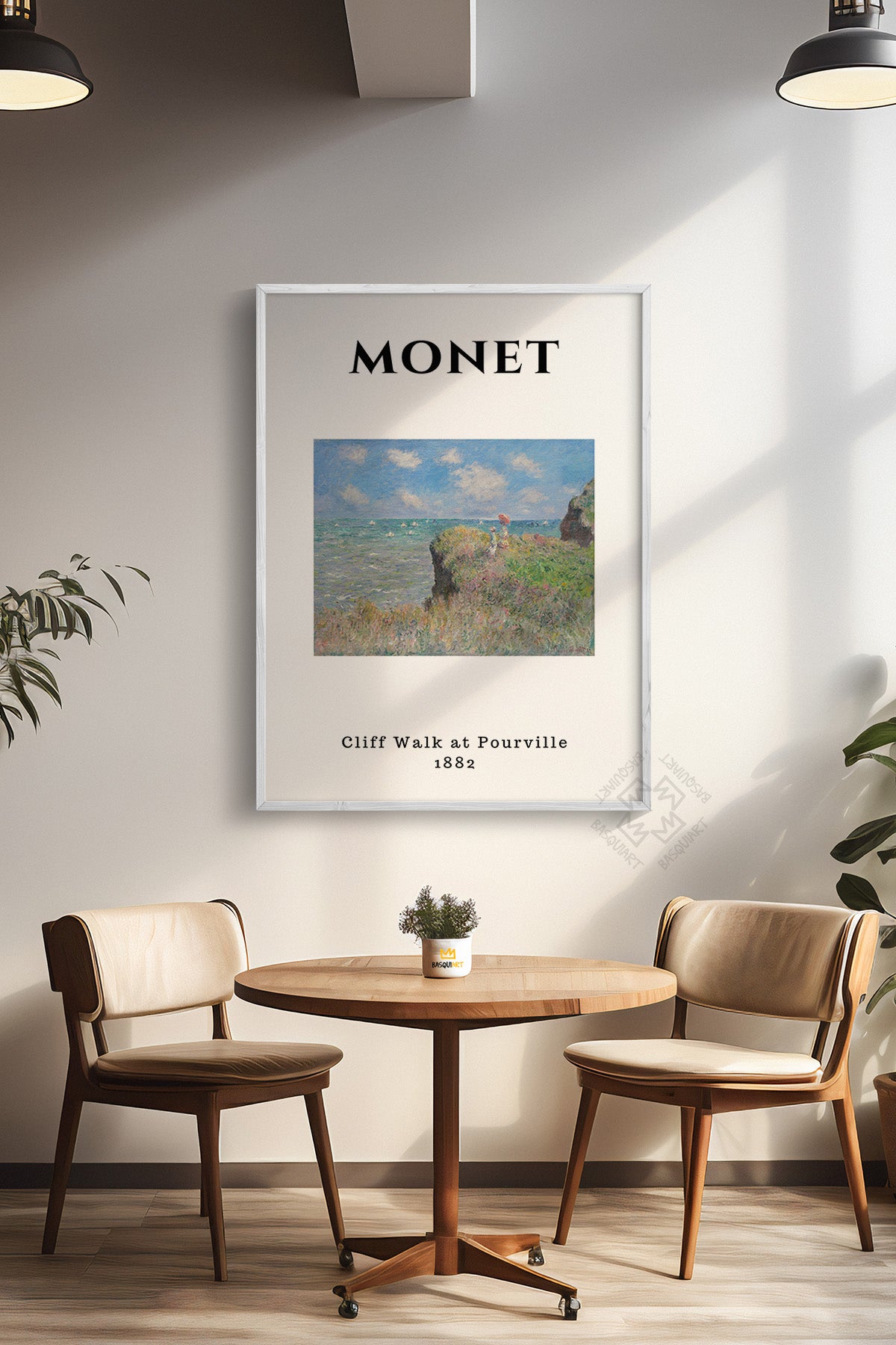 Claude Monet Serisi Beyaz Çerçeveli Poster, Tablo Duvar Dekoru No:5