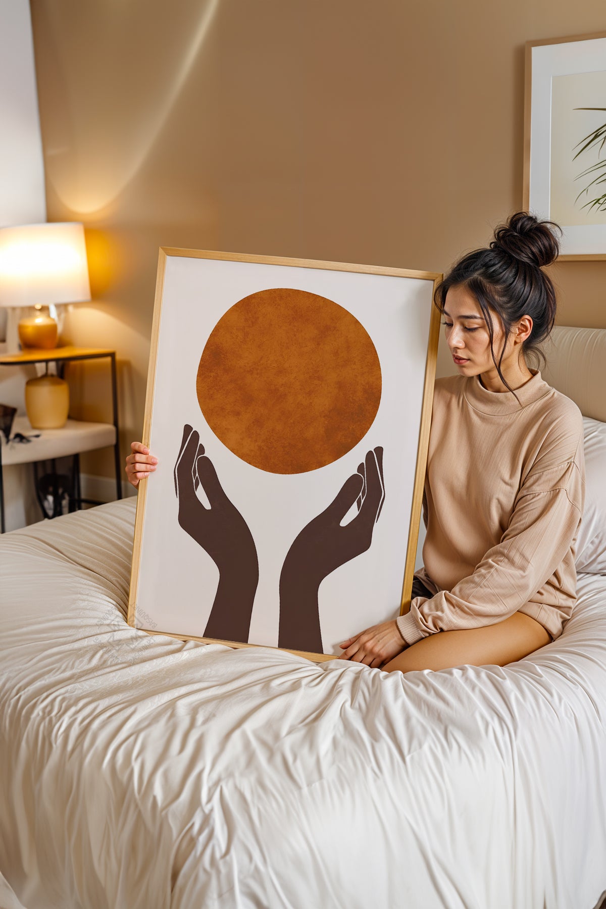 Bohemian Serisi Ahşap Çerçeveli Poster, Tablo No:34
