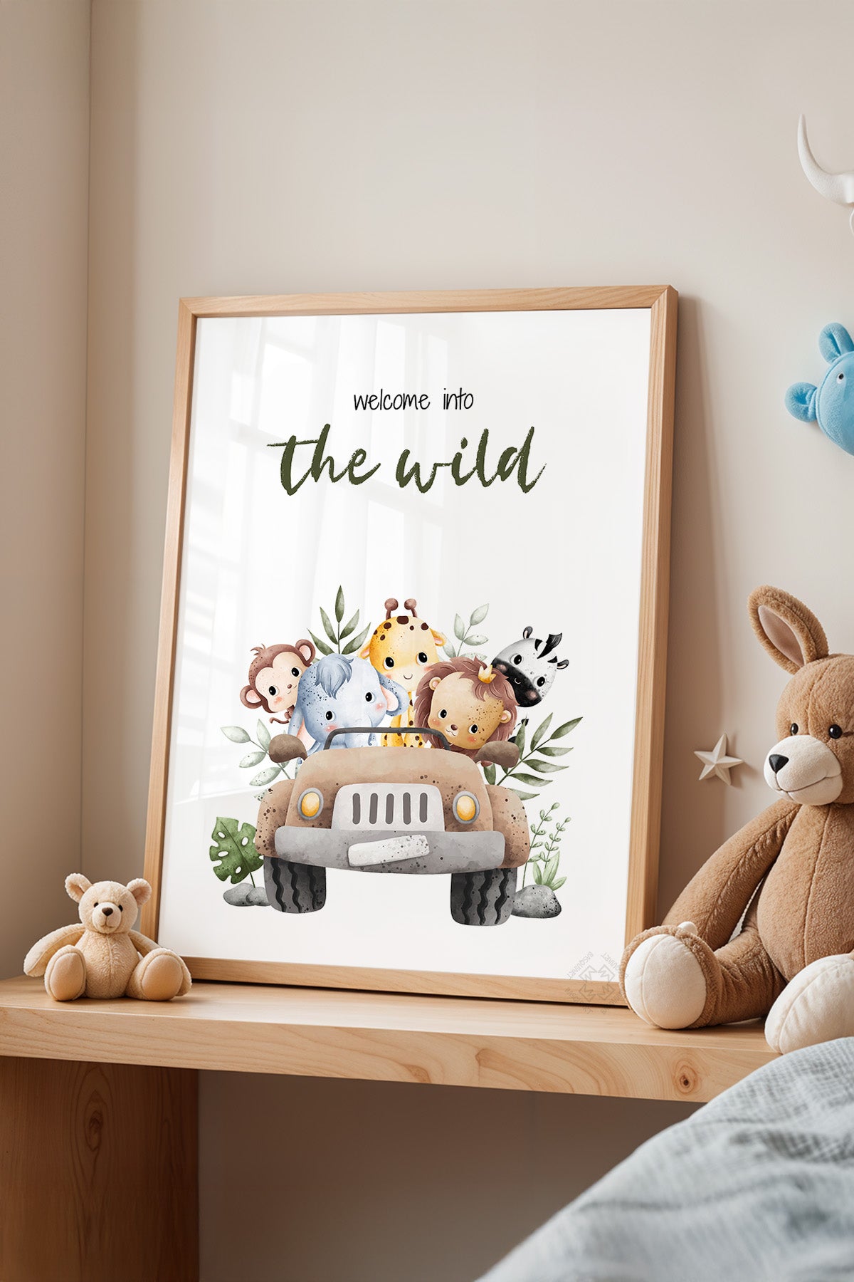 Çocuk Odası, Bebek Odası Ahşap Çerçeveli Poster, Tablo No:22