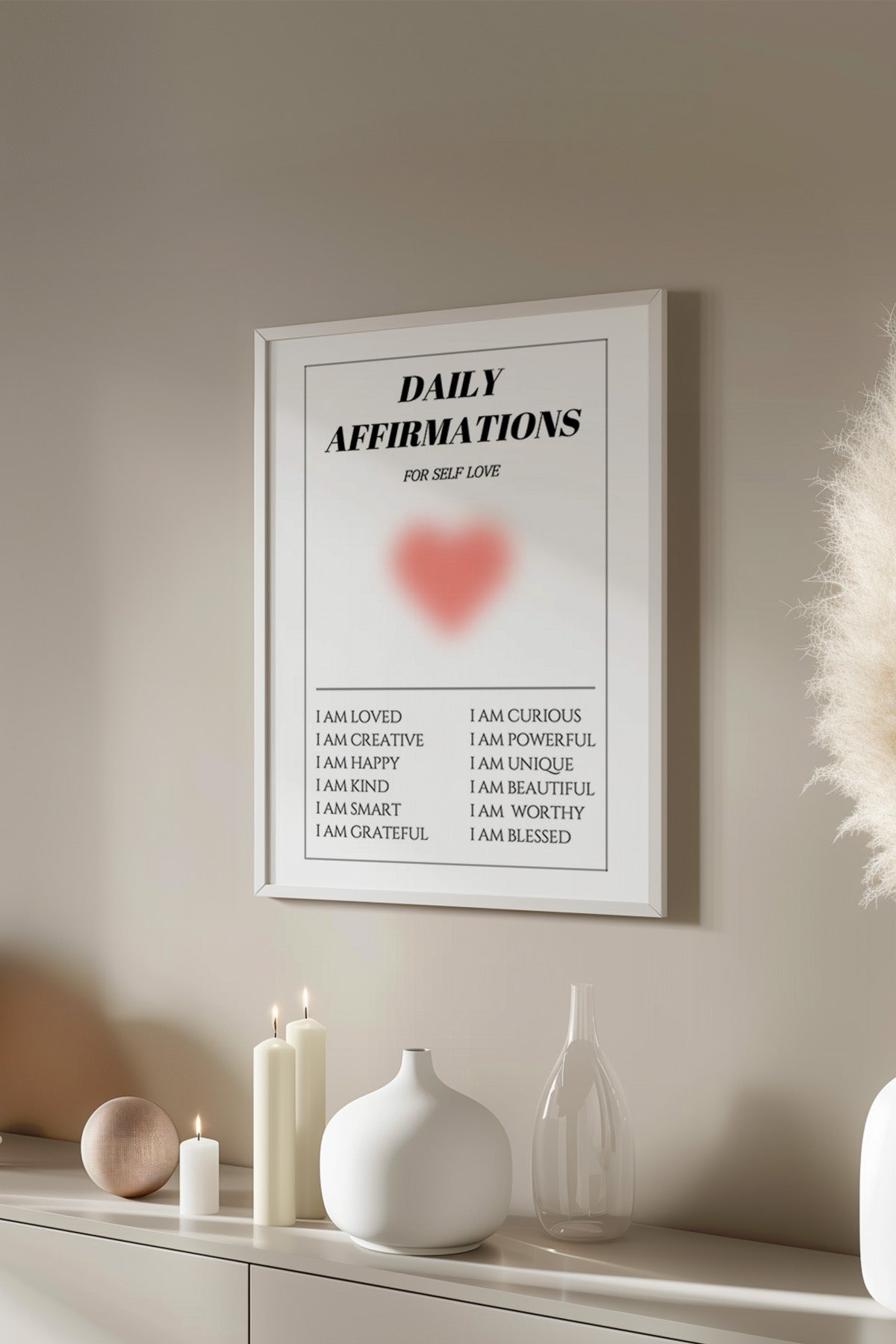 Aura Serisi Beyaz Çerçeveli Poster, Tablo No:118