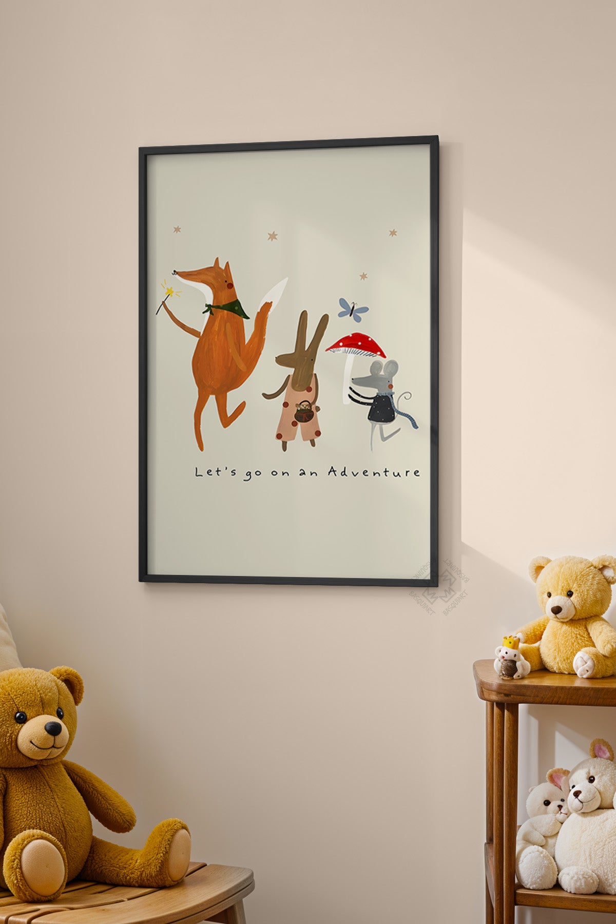 Çocuk Odası, Bebek Odası Siyah Çerçeveli Poster, Tablo No:38