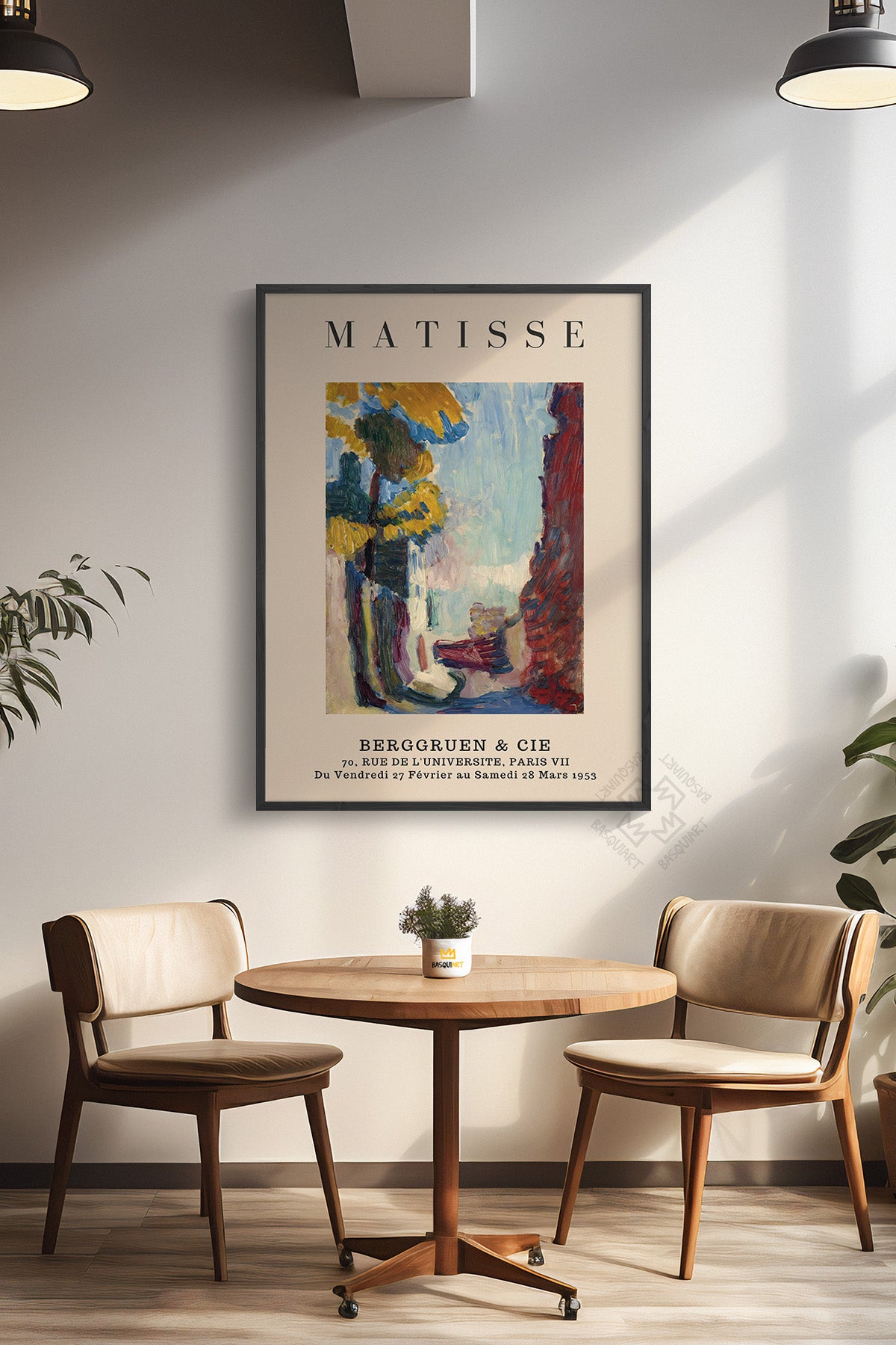 Henri Matisse Serisi Siyah Çerçeveli Poster, Tablo Duvar Dekoru No:9