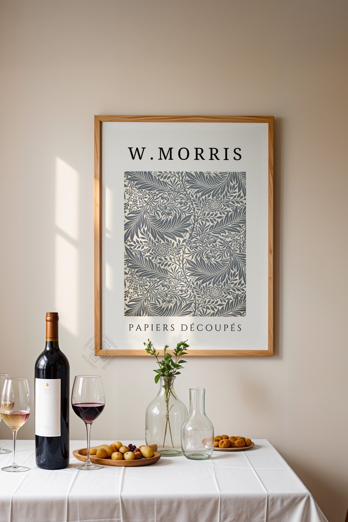 William Morris Serisi Ahşap Çerçeveli Poster, Tablo Duvar Dekoru No:5