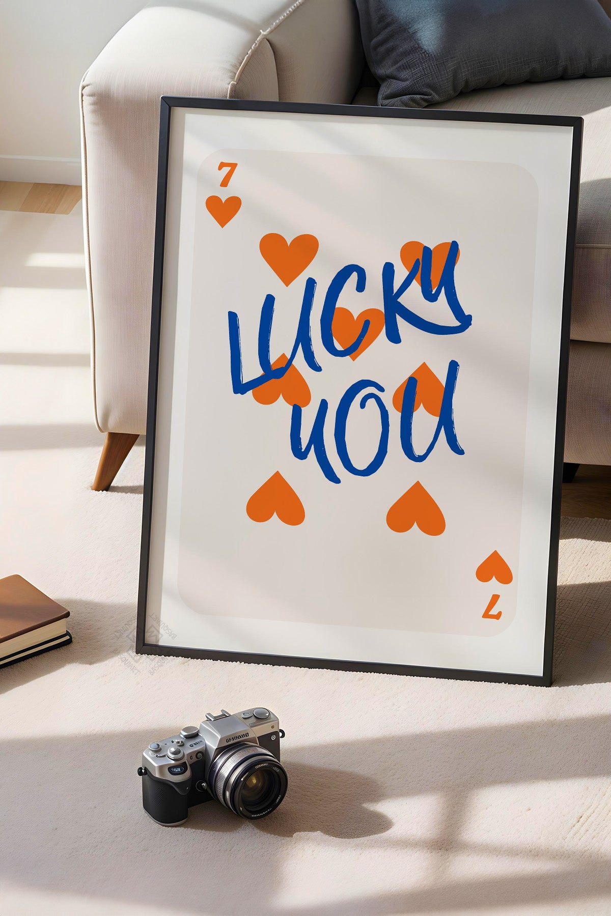 Lucky You Serisi Siyah Çerçeveli Poster, Tablo Duvar Dekoru No:123