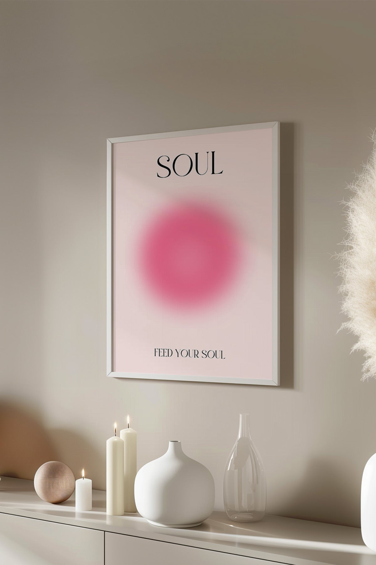 Aura Serisi Beyaz Çerçeveli Poster, Tablo No:161