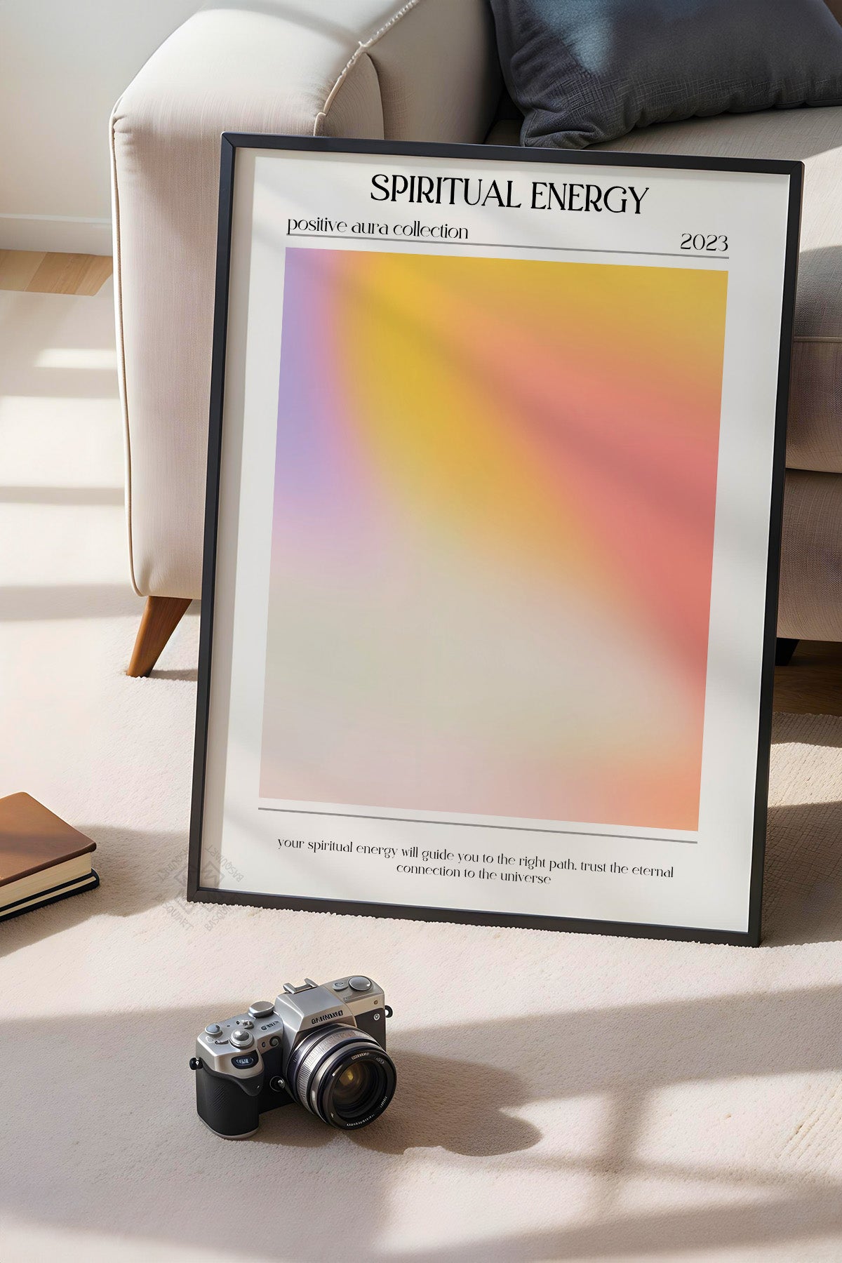 Aura Serisi Siyah Çerçeveli Poster, Tablo No:54