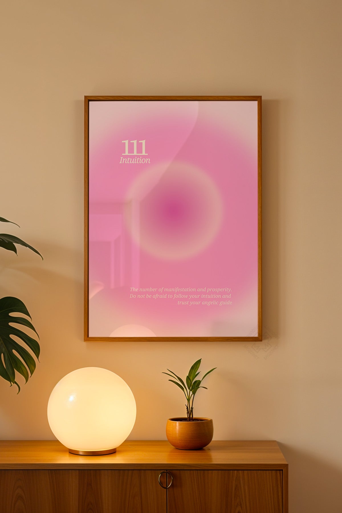 Aura Serisi Ahşap Çerçeveli Poster, Tablo No:166