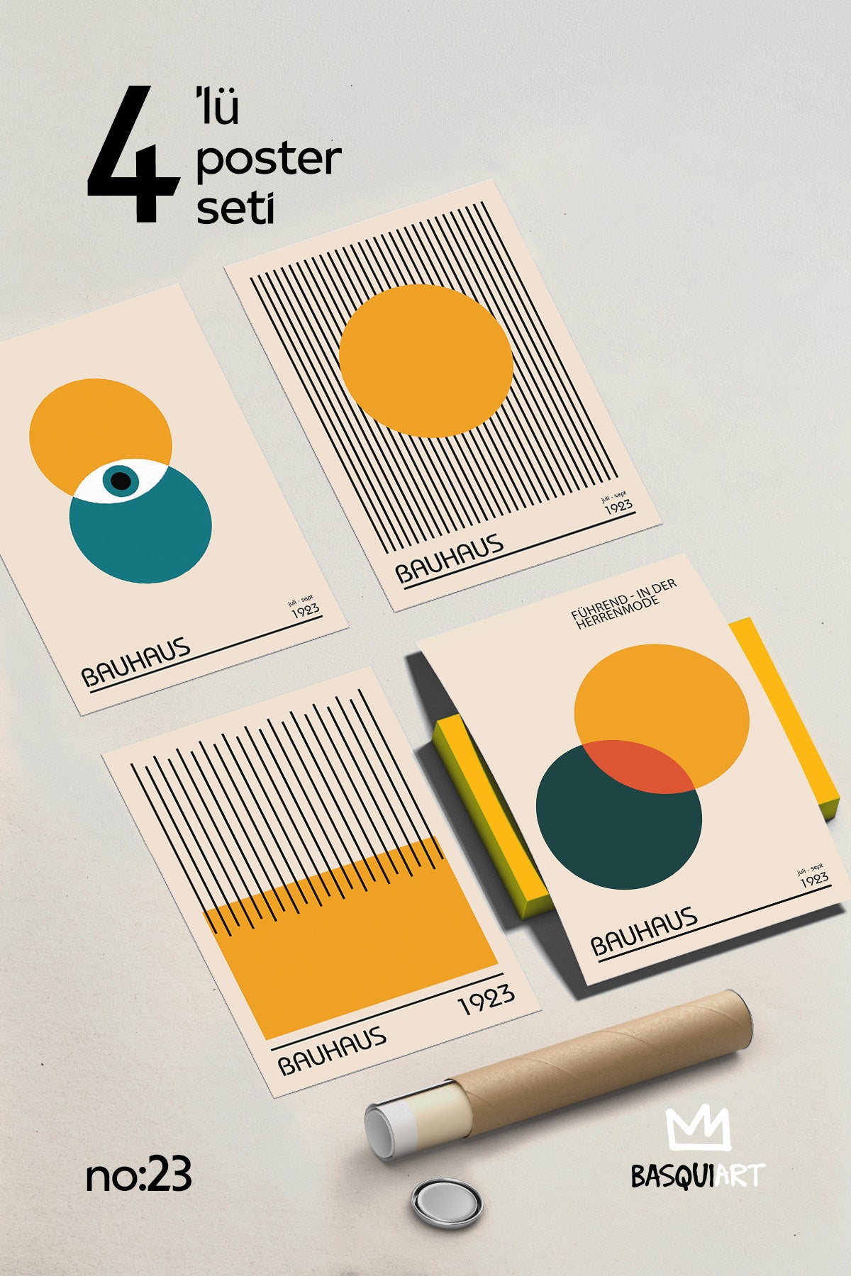 Bauhaus 4'lü Poster Seti, Duvar Dekoru No:23