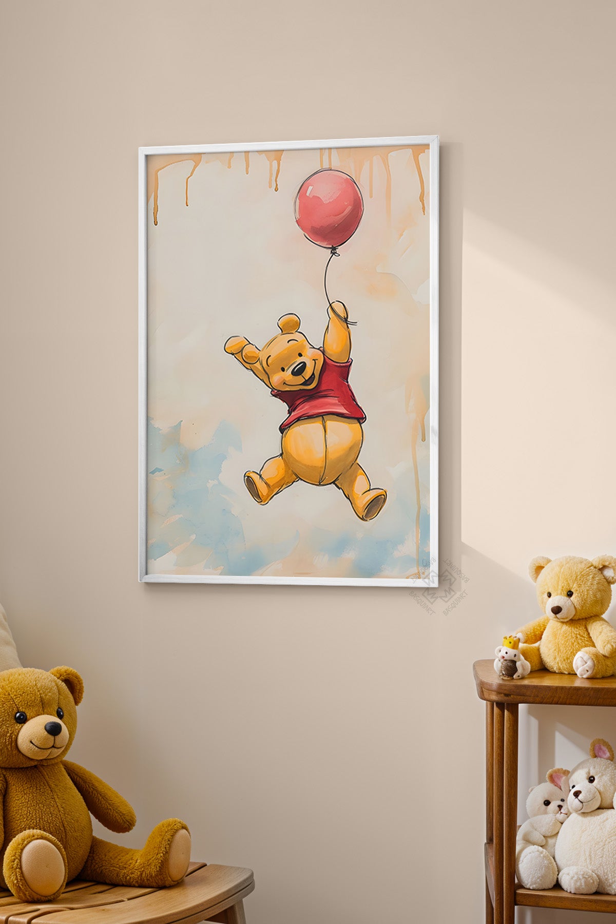 Çocuk Odası, Bebek Odası Beyaz Çerçeveli Poster, Tablo No:69