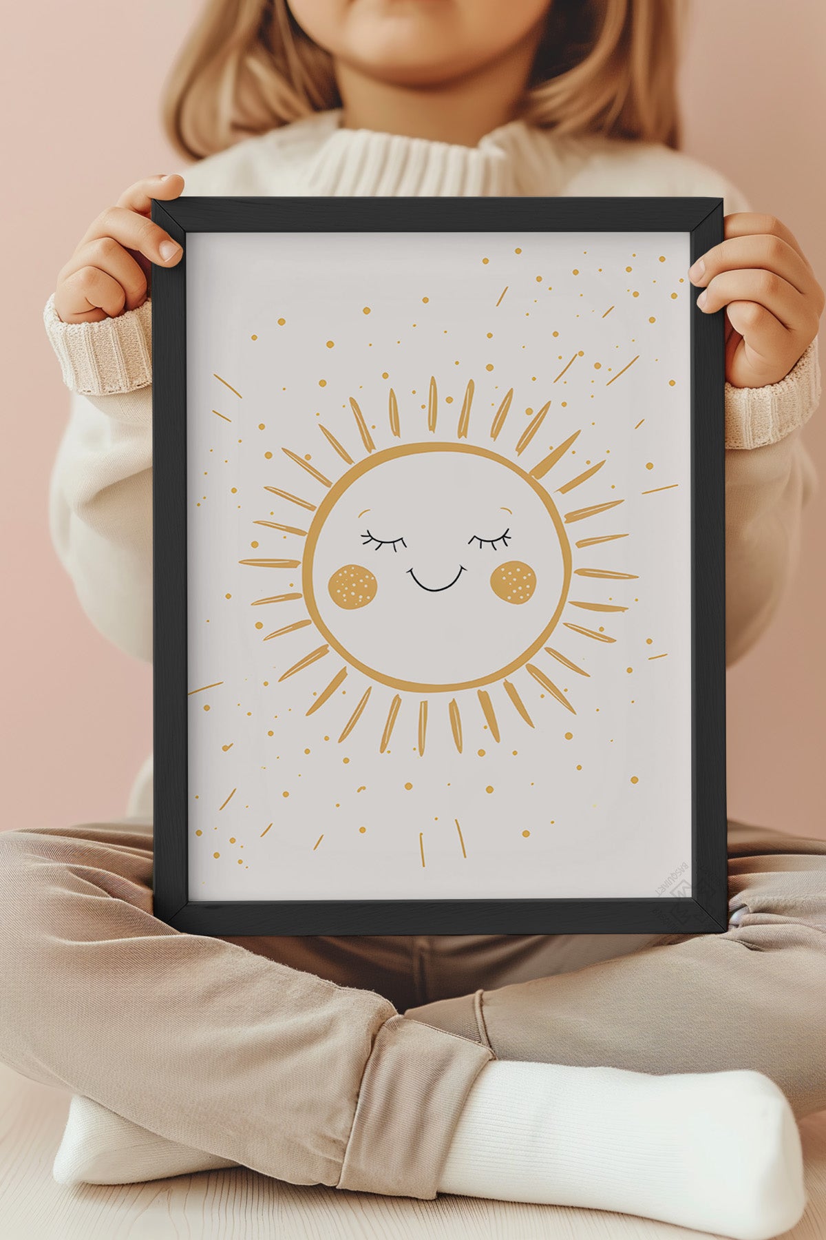 Çocuk Odası, Bebek Odası Siyah Çerçeveli Poster, Tablo No:64