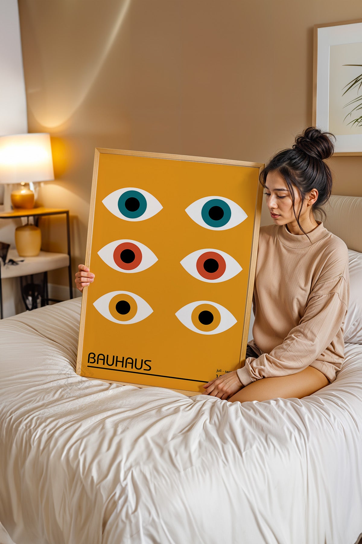 Bauhaus Serisi Ahşap Çerçeveli Poster, Tablo No:25