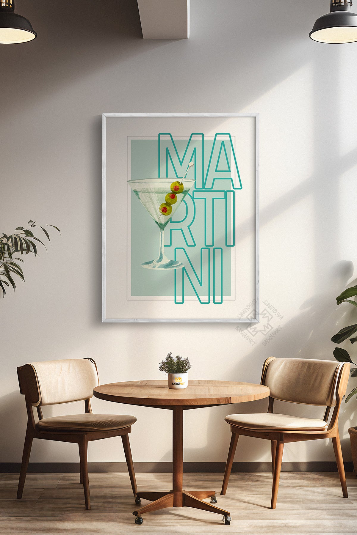 Kokteyl Serisi Beyaz Çerçeveli Poster, Tablo, Cafe, Restoran, Mutfak Duvar Dekoru No:47