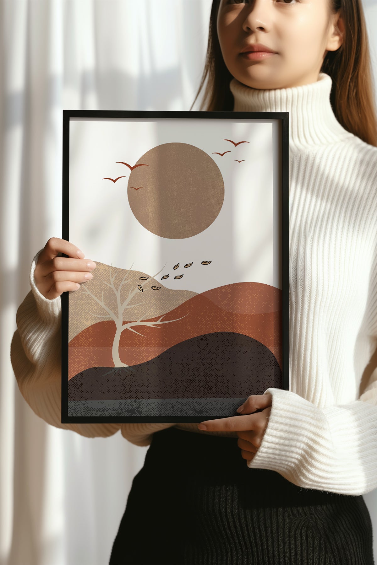 Bohemian Serisi Siyah Çerçeveli Poster, Tablo No:18
