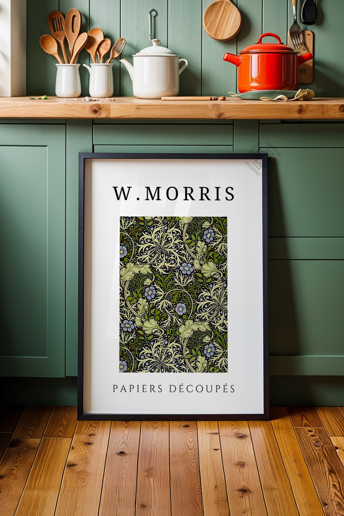 William Morris Serisi Siyah Çerçeveli Poster, Tablo Duvar Dekoru No:17