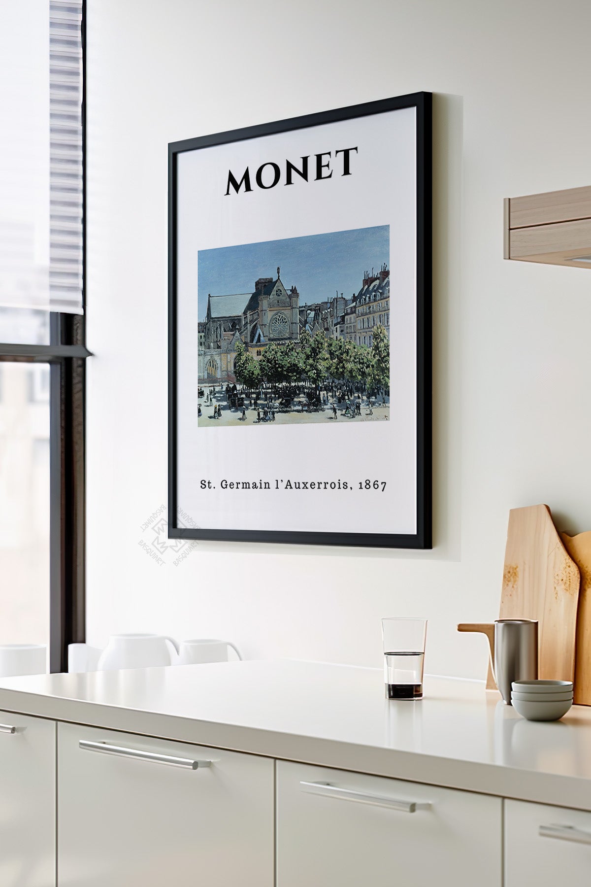 Claude Monet Serisi Siyah Çerçeveli Poster, Tablo Duvar Dekoru No:23