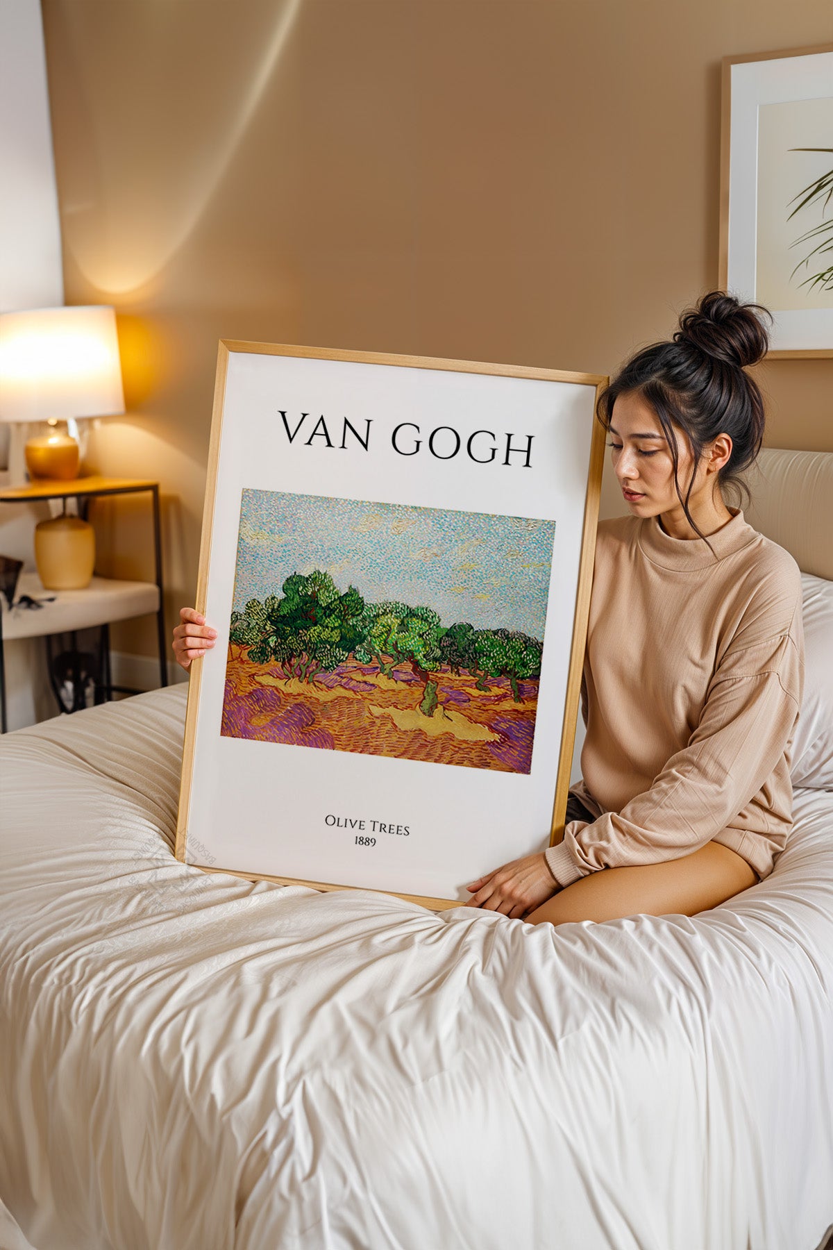 Vincent Van Gogh Serisi Ahşap Çerçeveli Poster, Tablo Duvar Dekoru No:6