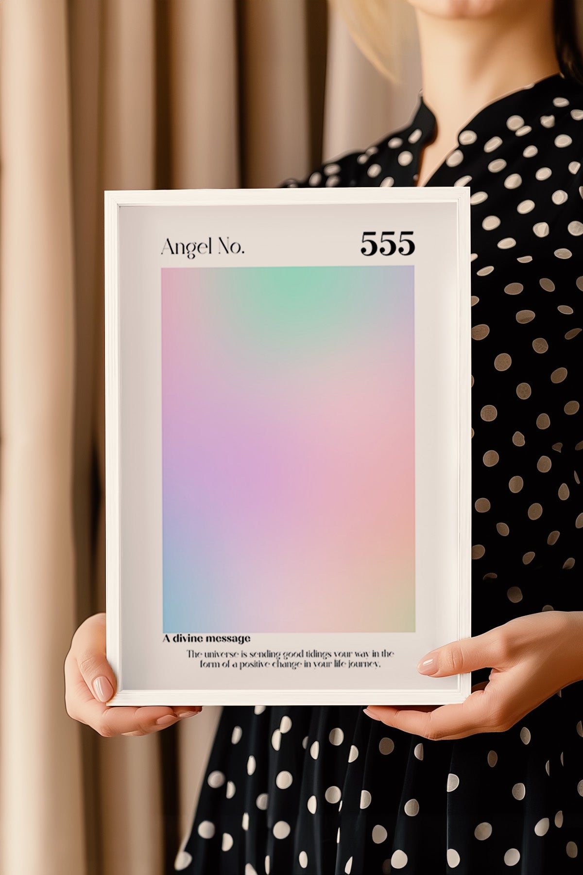 Aura Serisi Beyaz Çerçeveli Poster, Tablo No:71