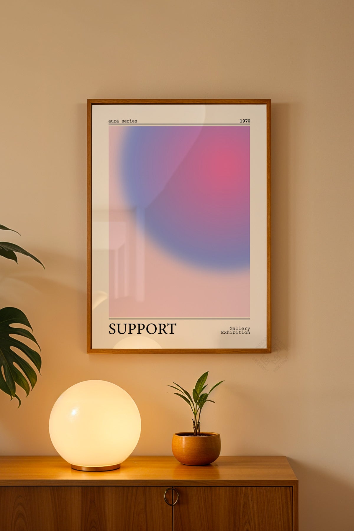 Aura Serisi Ahşap Çerçeveli Poster, Tablo No:65