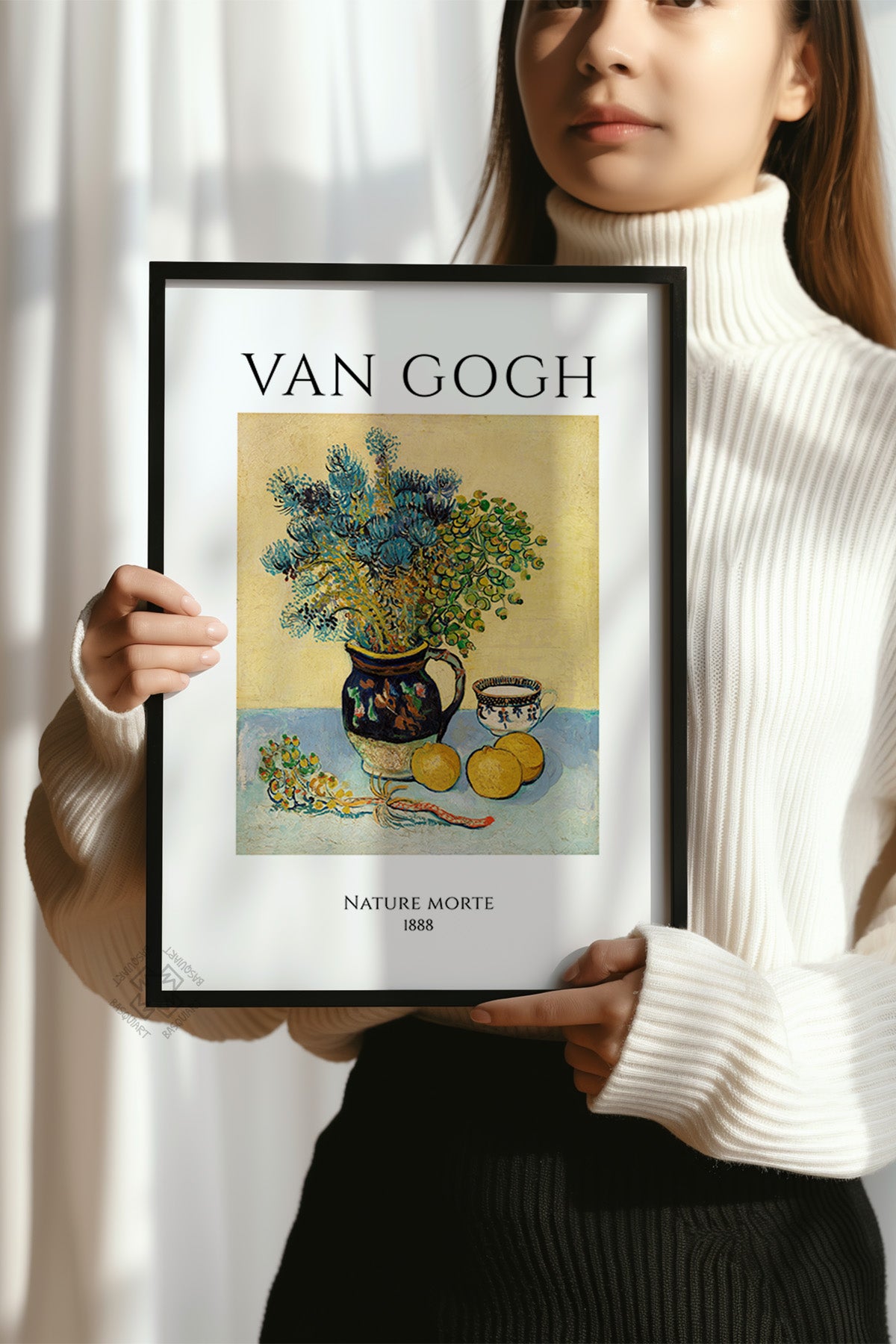 Vincent Van Gogh Serisi Siyah Çerçeveli Poster, Tablo Duvar Dekoru No:28