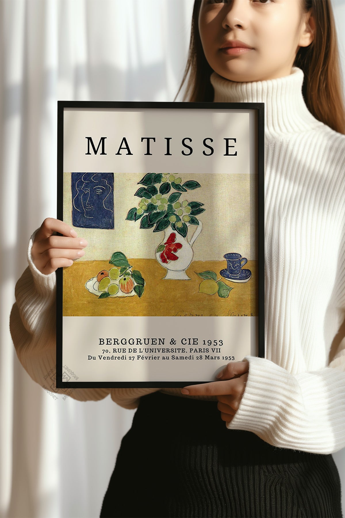 Henri Matisse Serisi Siyah Çerçeveli Poster, Tablo Duvar Dekoru No:6