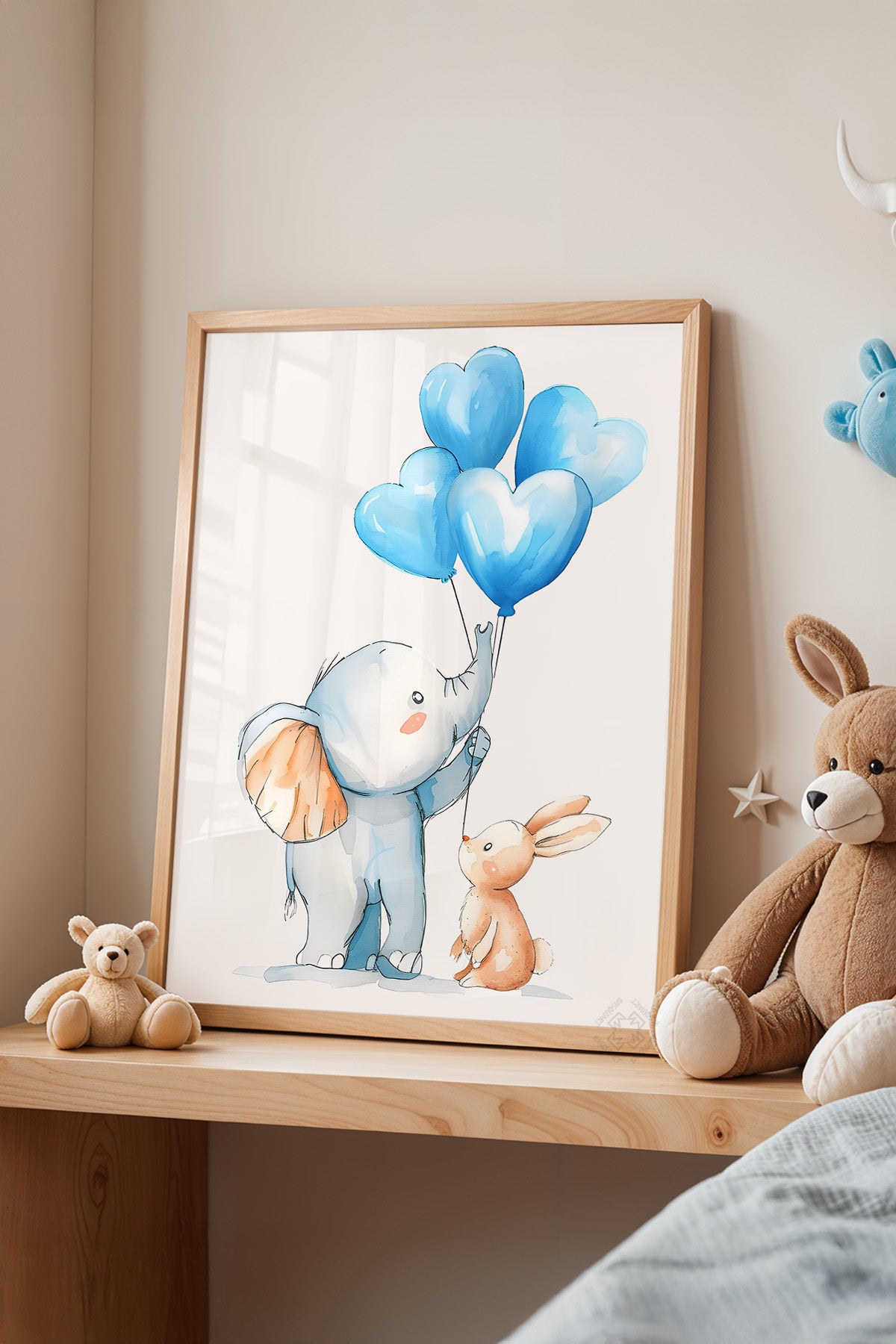 Çocuk Odası, Bebek Odası Ahşap Çerçeveli Poster, Tablo No:74