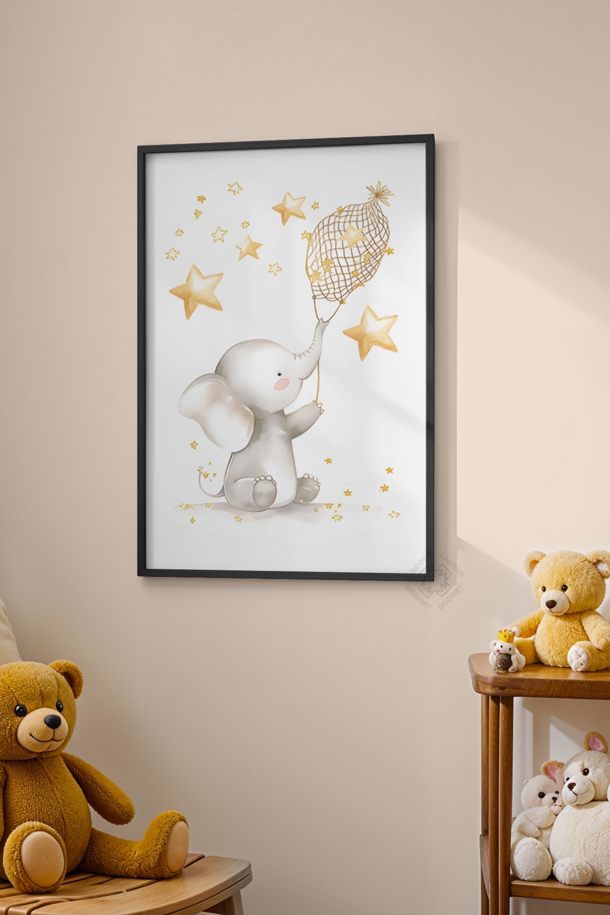 Çocuk Odası, Bebek Odası Siyah Çerçeveli Poster, Tablo No:94