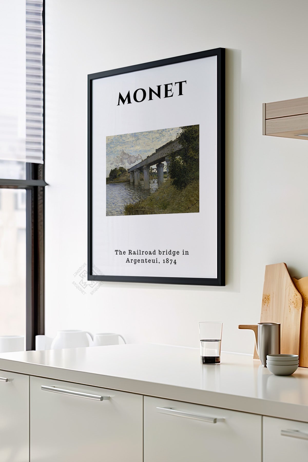 Claude Monet Serisi Siyah Çerçeveli Poster, Tablo Duvar Dekoru No:9