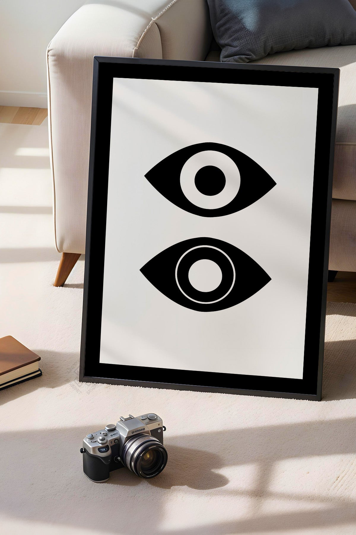 Bauhaus Serisi Siyah Çerçeveli Poster, Tablo No:44