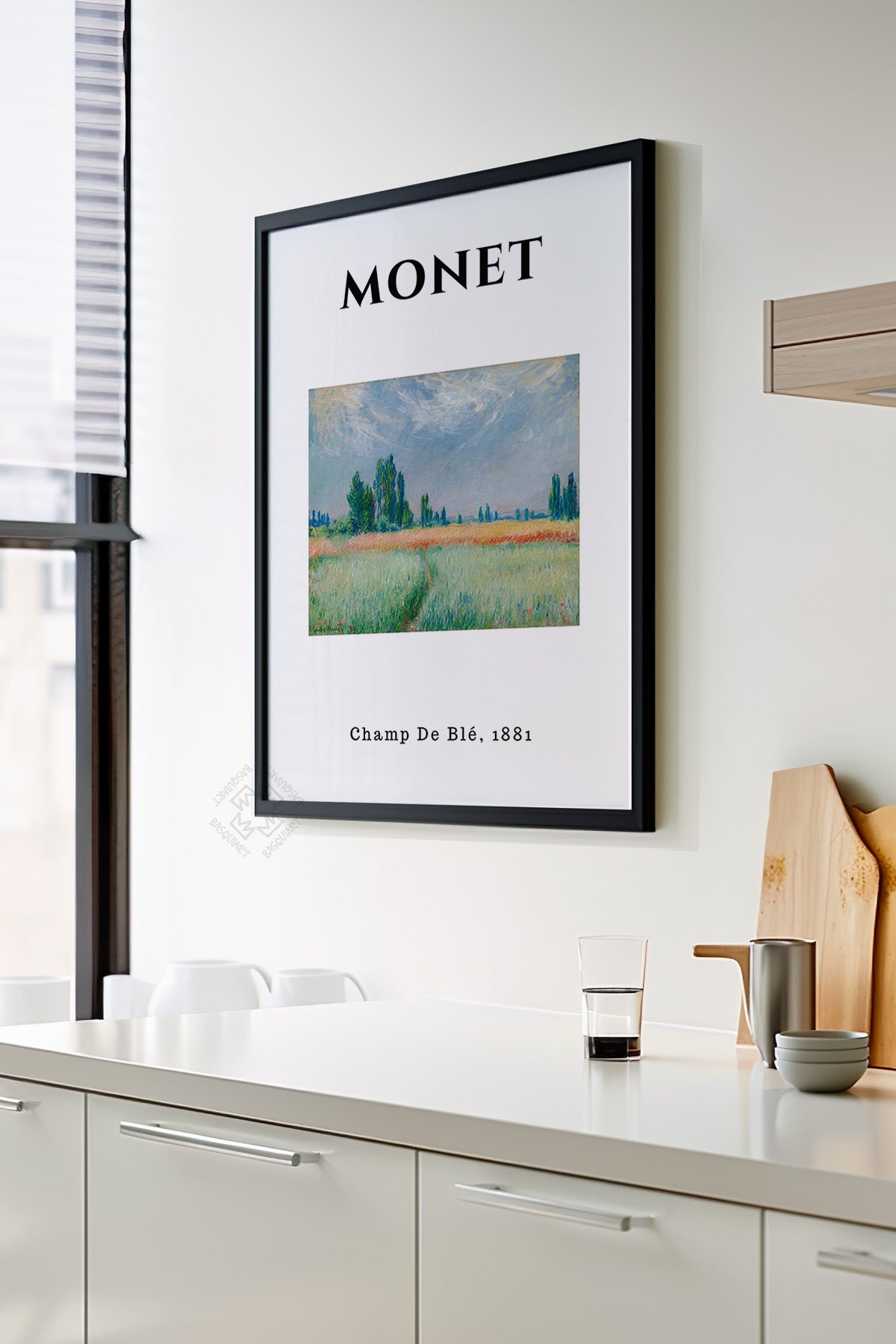 Claude Monet Serisi Siyah Çerçeveli Poster, Tablo Duvar Dekoru No:6
